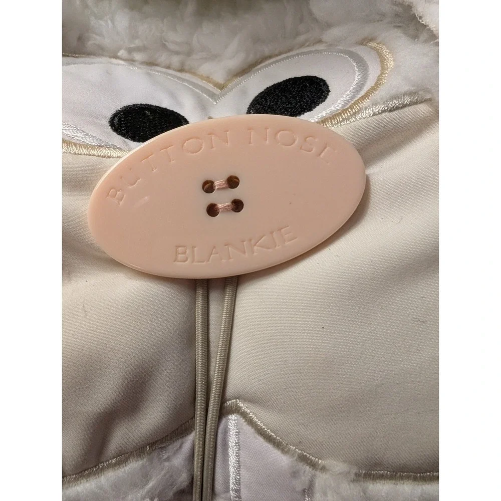 Goo Goo Baby Button‎ Nose Blankie Hooded Bunny Blanket NWT White Plush Kids